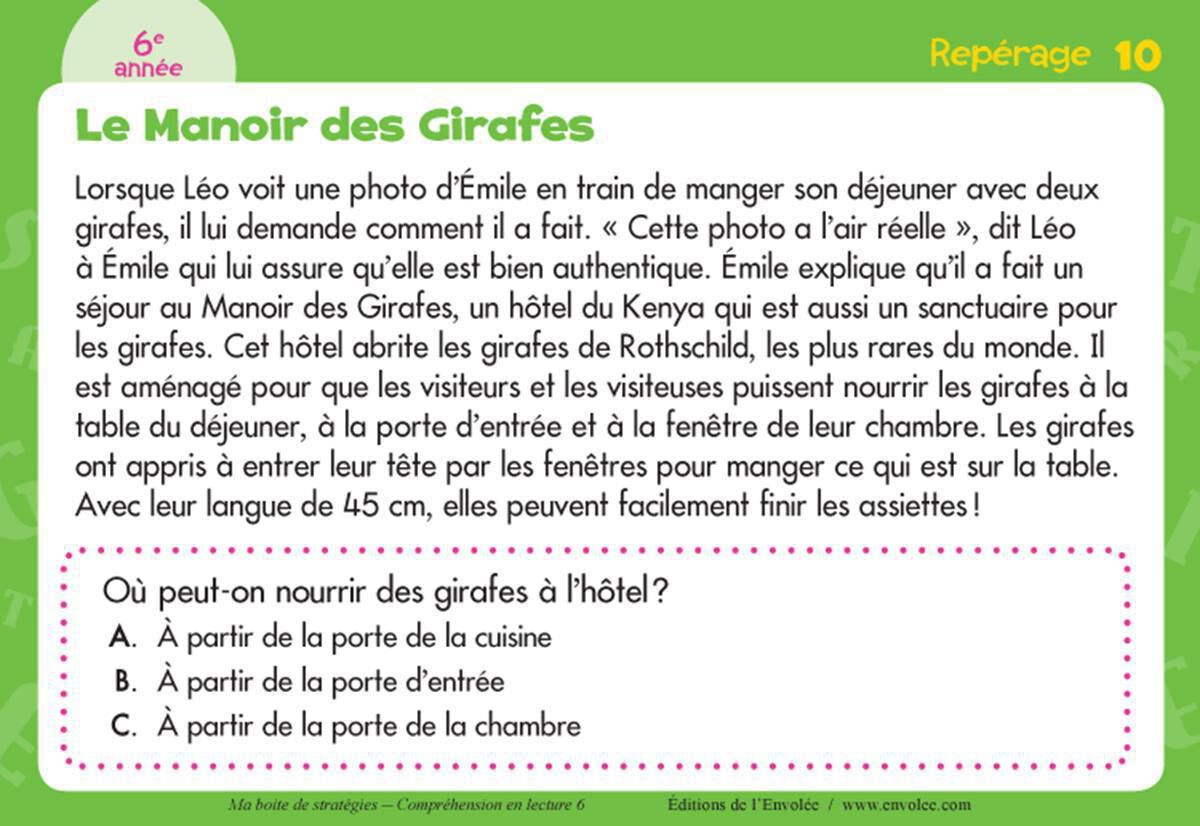 Thumbnail 4Ma bo&icirc;te de strat&eacute;gies : Compr&eacute;hension en lecture 6