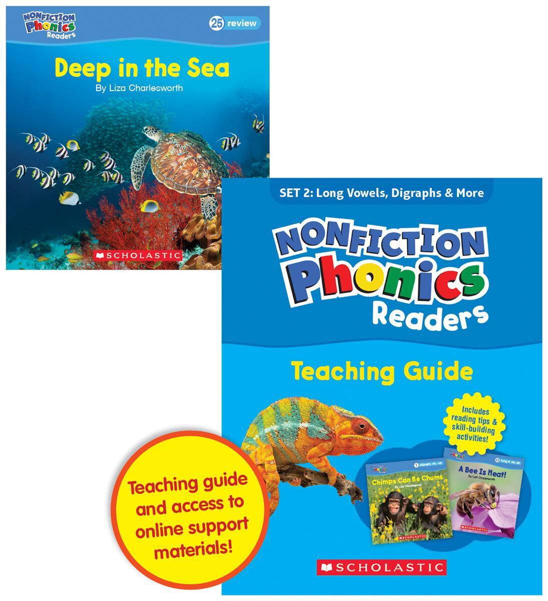 Thumbnail 8 Nonfiction Phonics Readers Set 2: Long Vowels, Digraphs &amp; More 