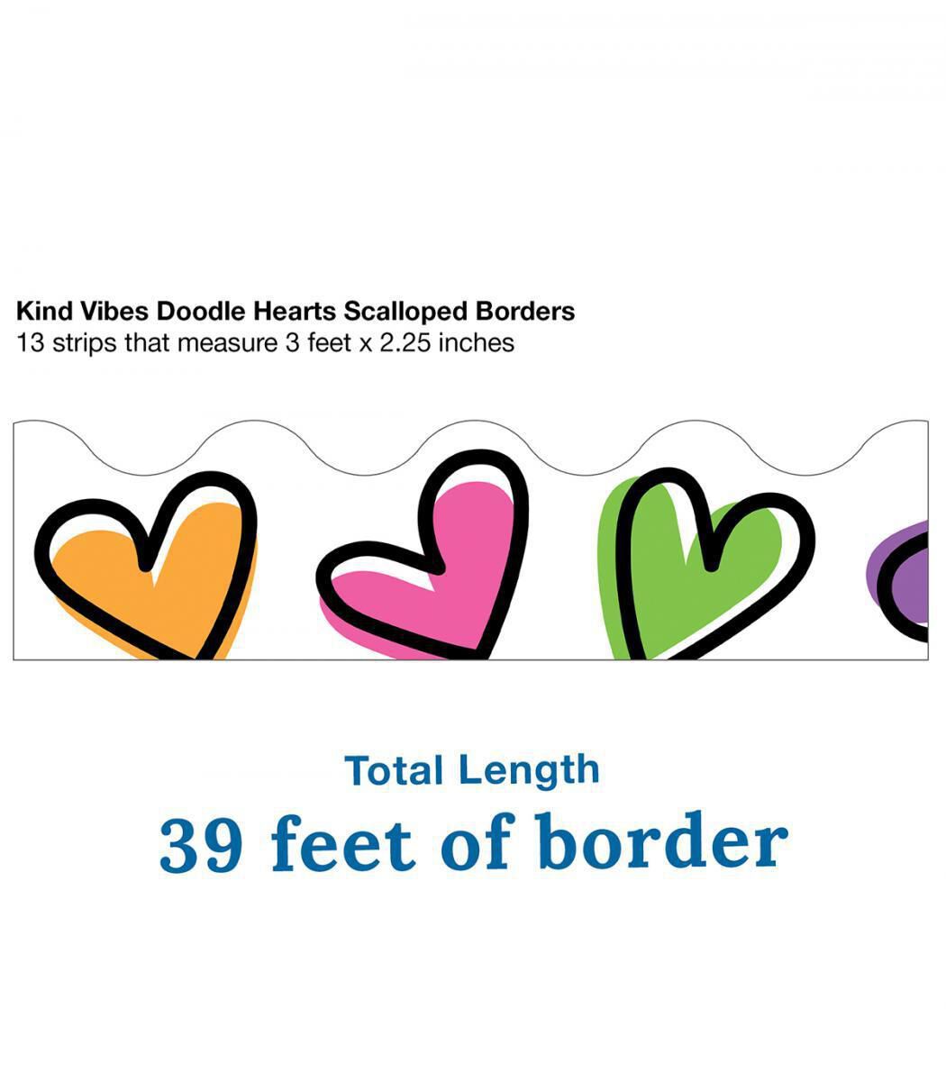 Thumbnail 3Kind Vibes Doodle Hearts Scalloped Border Trimmer
