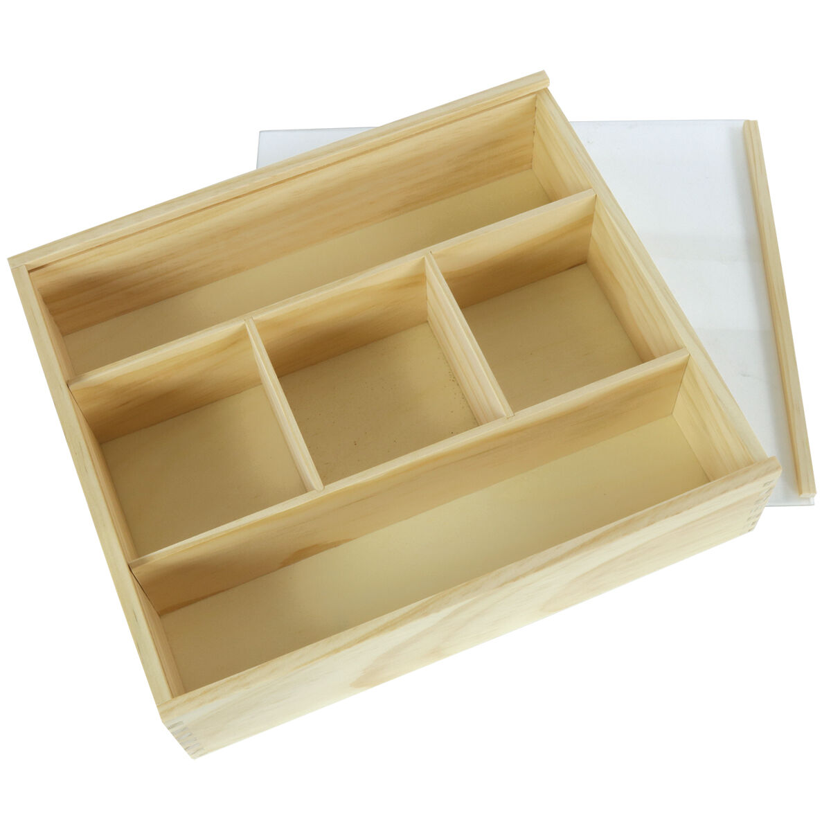 Deep Wooden Sorting Box with Transparent Lid