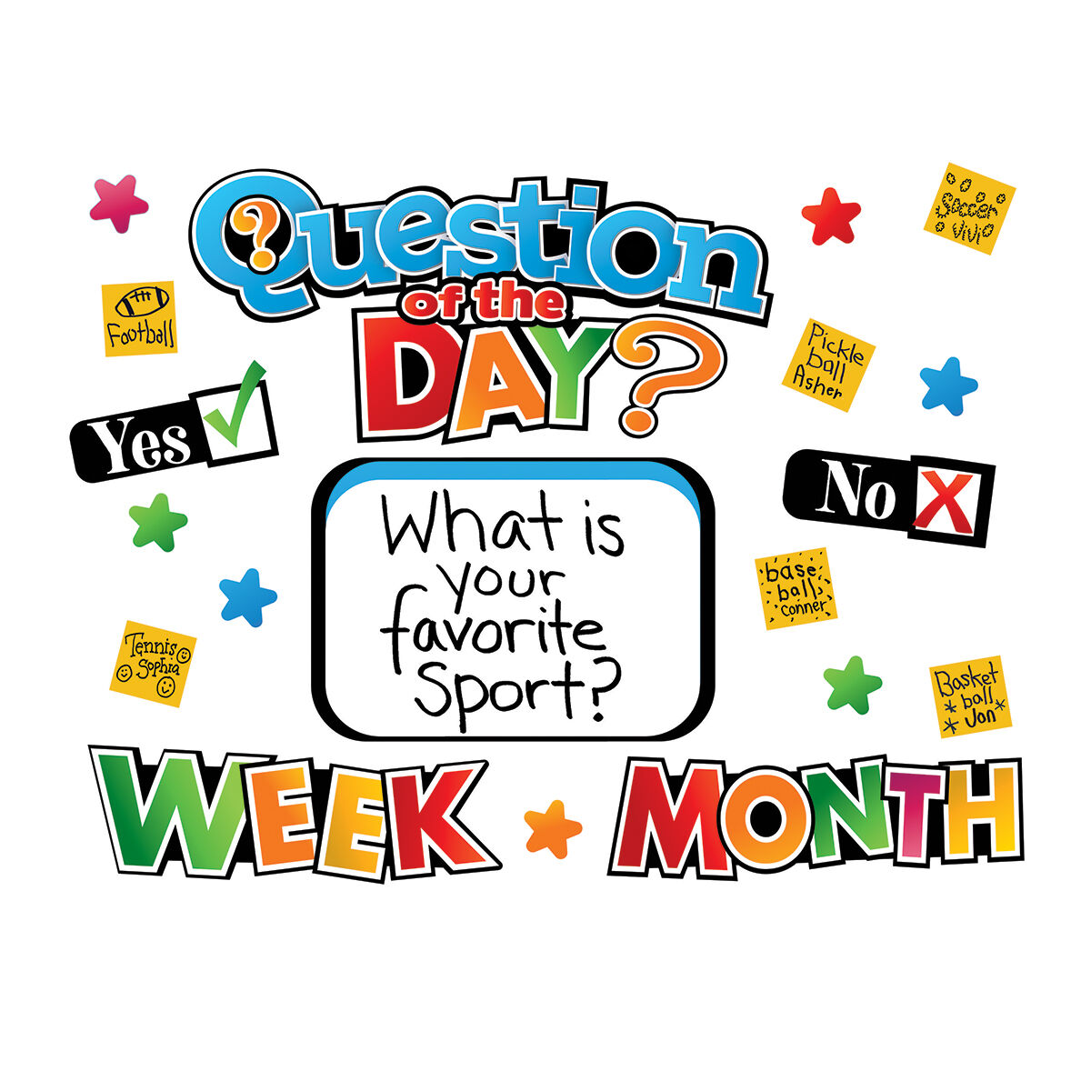  Question of The Day Interactive Mini Bulletin Board Set 