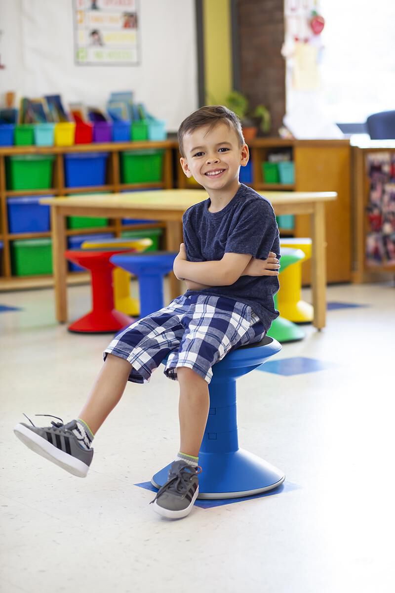 Thumbnail 12Adjustable Wiggle Stool: Blue