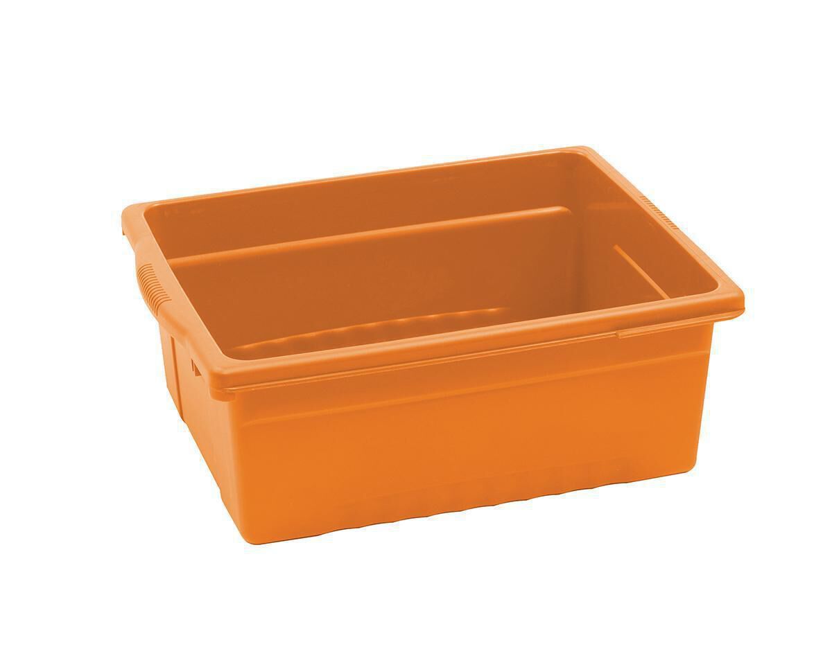 Thumbnail 2Small Bamboo Book Browser Cart with Vibrant Tubs