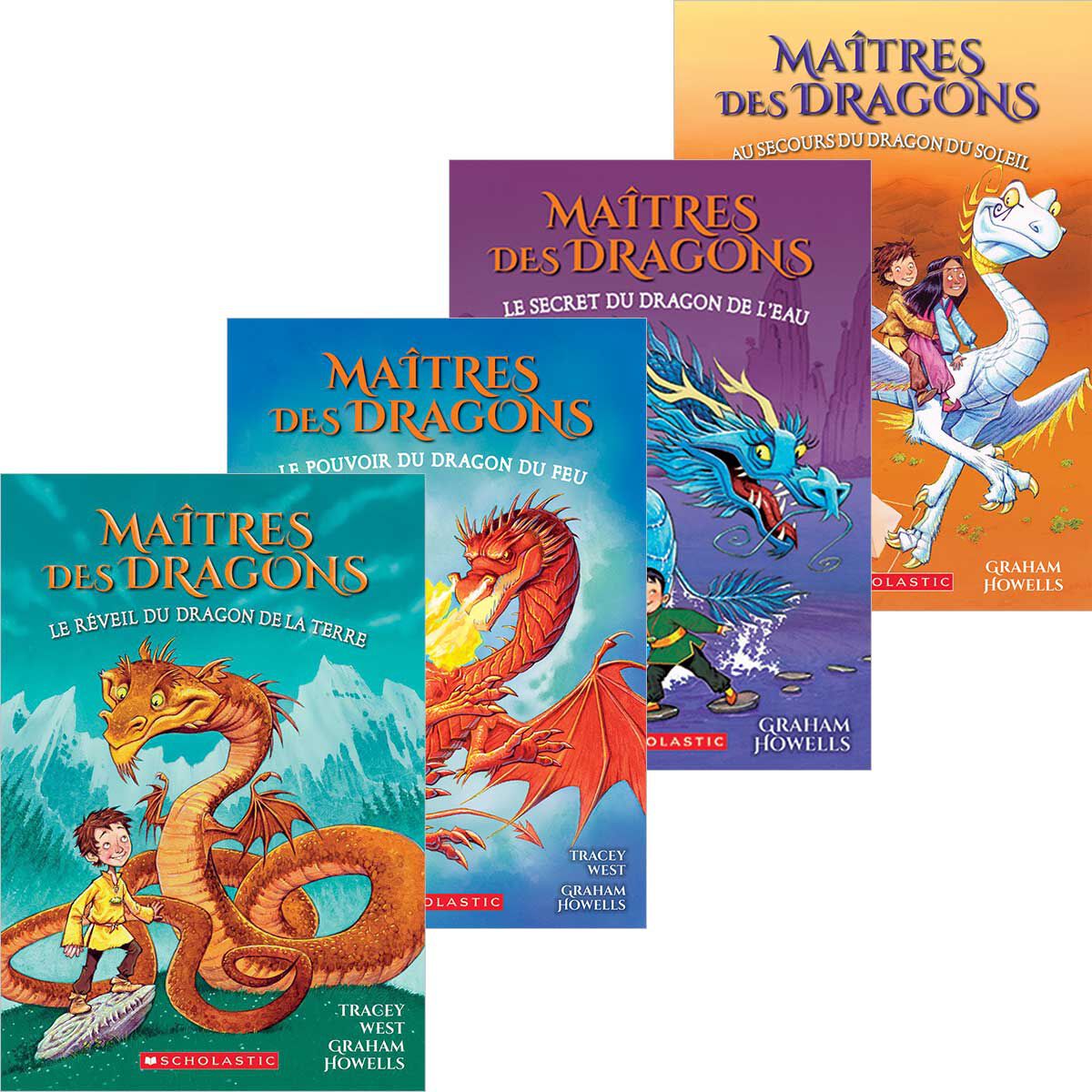  Collection Ma&icirc;tres des dragons : Tomes 1 &agrave; 4 