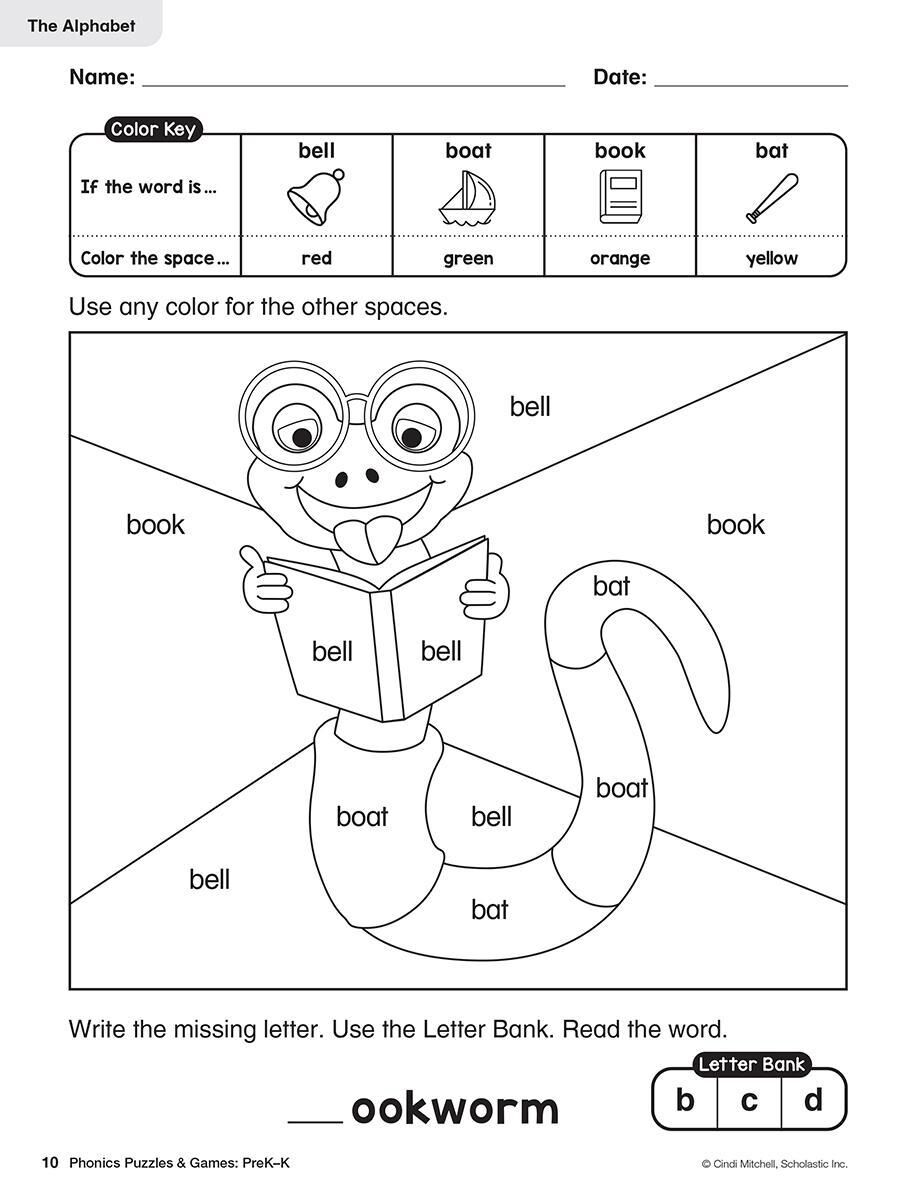 Thumbnail 3 Phonics Puzzles &amp; Games: PreK-K 