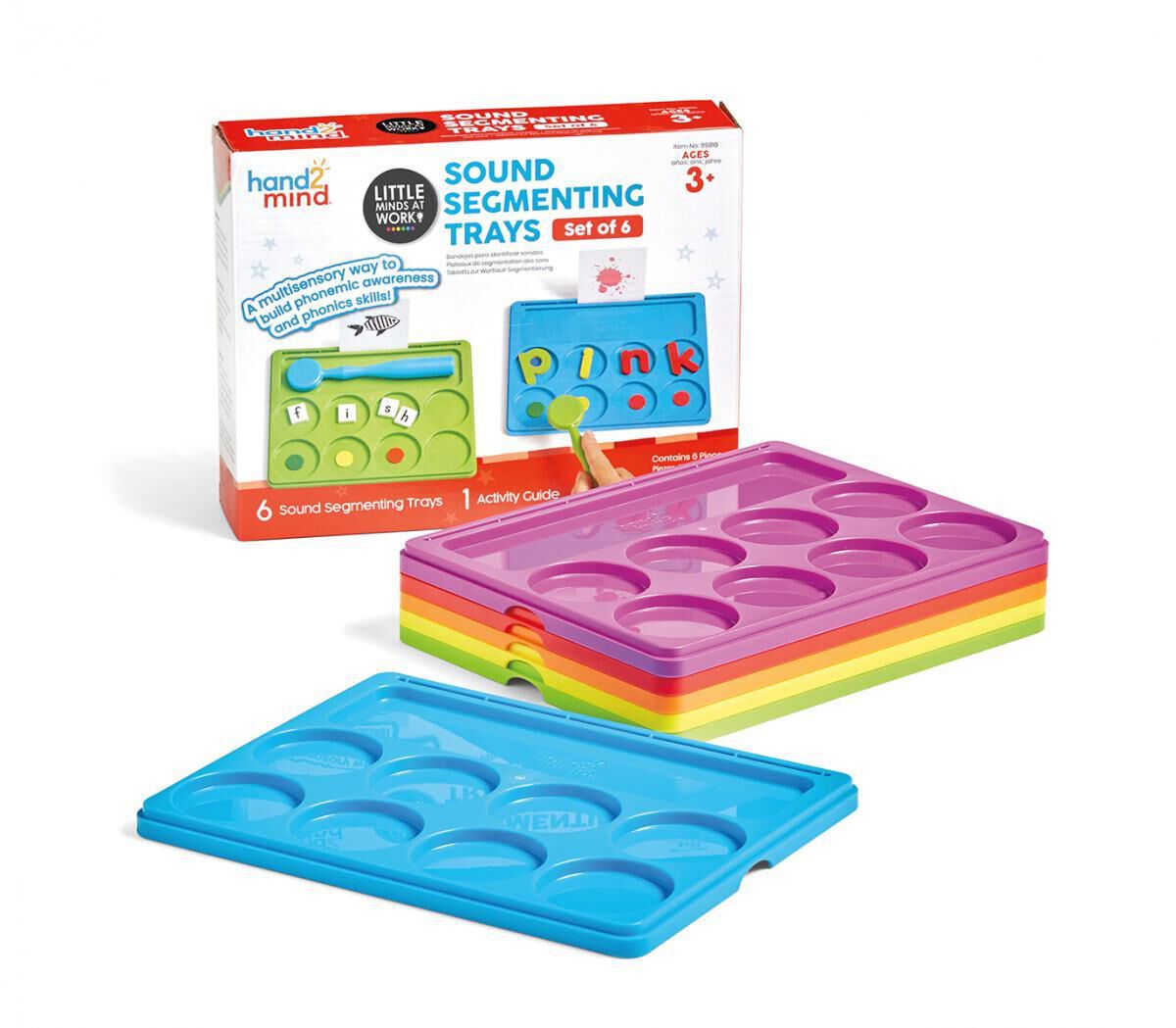 Thumbnail 2 Little Minds at Work: Sound Segmenting Trays, Set of 6 