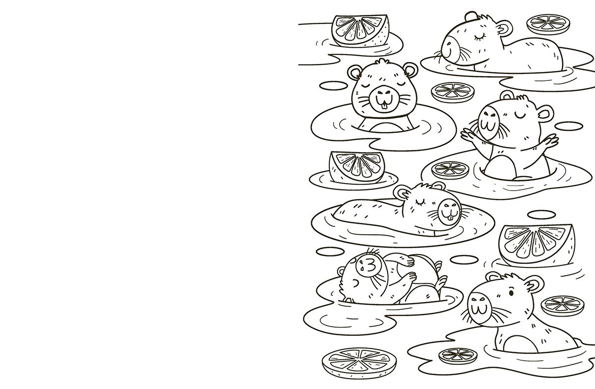 Thumbnail 2 Capybara Cuties: Cozy Colouring Book 