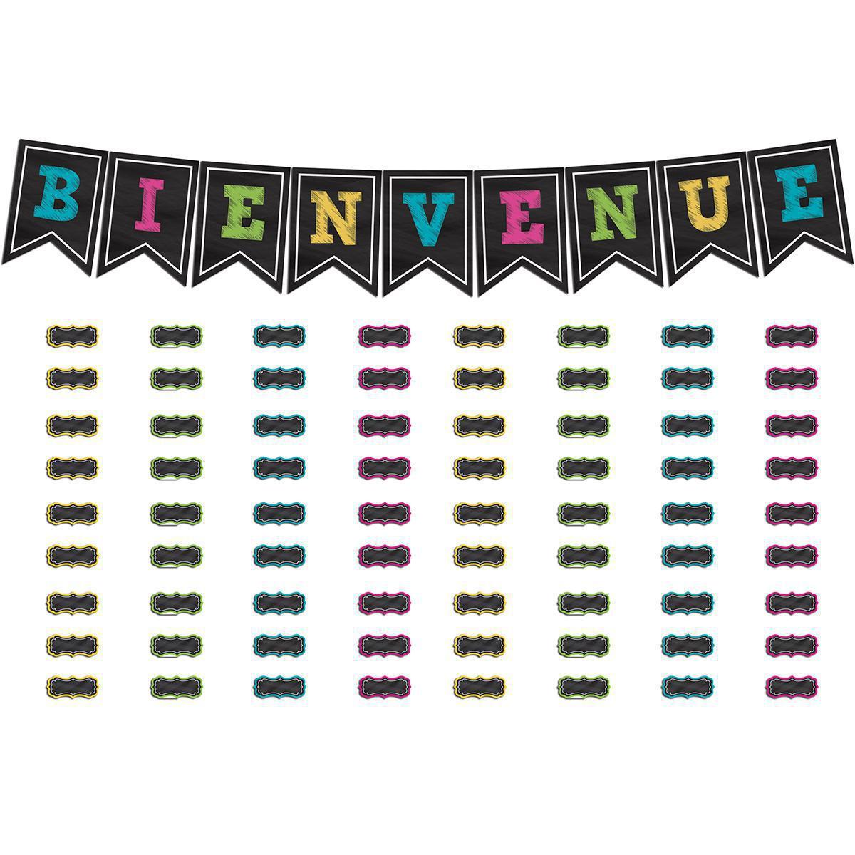  French Chalk Board Brights Welcome Bulletin Board Set 