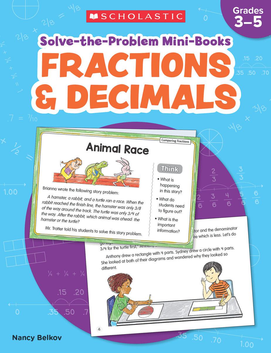  Solve-the-Problem Mini Books: Fractions &amp; Decimals 