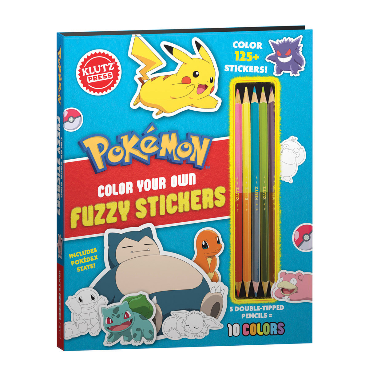  Klutz Pokémon Color Your Own Fuzzy Stickers 