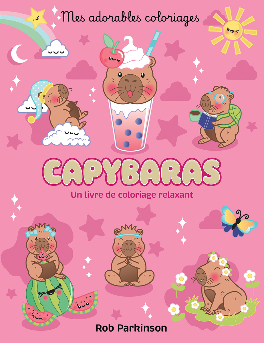  Mes adorables coloriages : Capybaras 