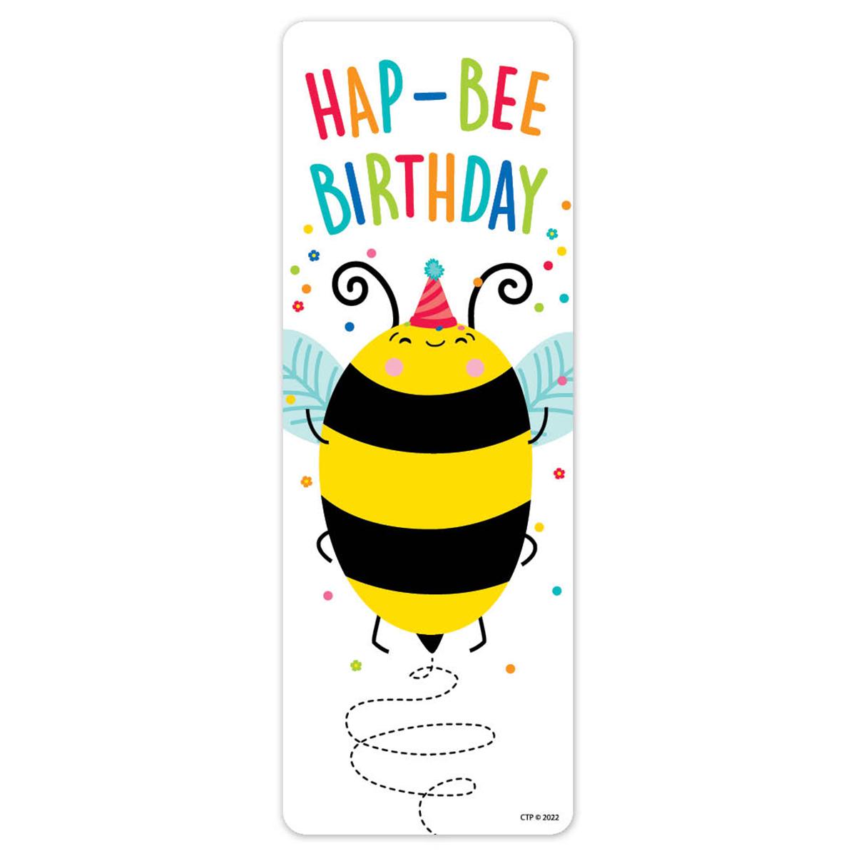  Hap-Bee Birthday Bookmarks 