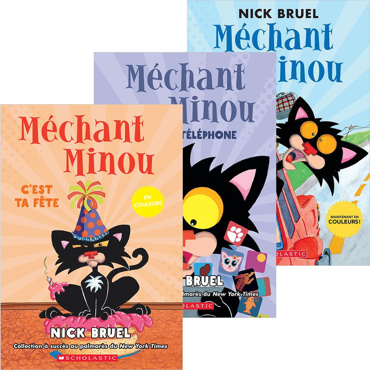 Ensemble M&eacute;chant Minou en couleurs