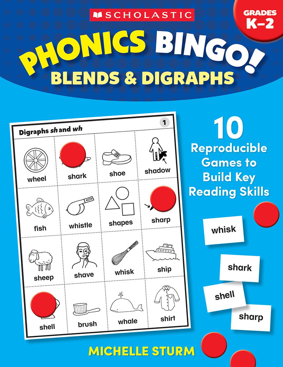  Phonics Bingo!: Blends &amp; Digraphs 