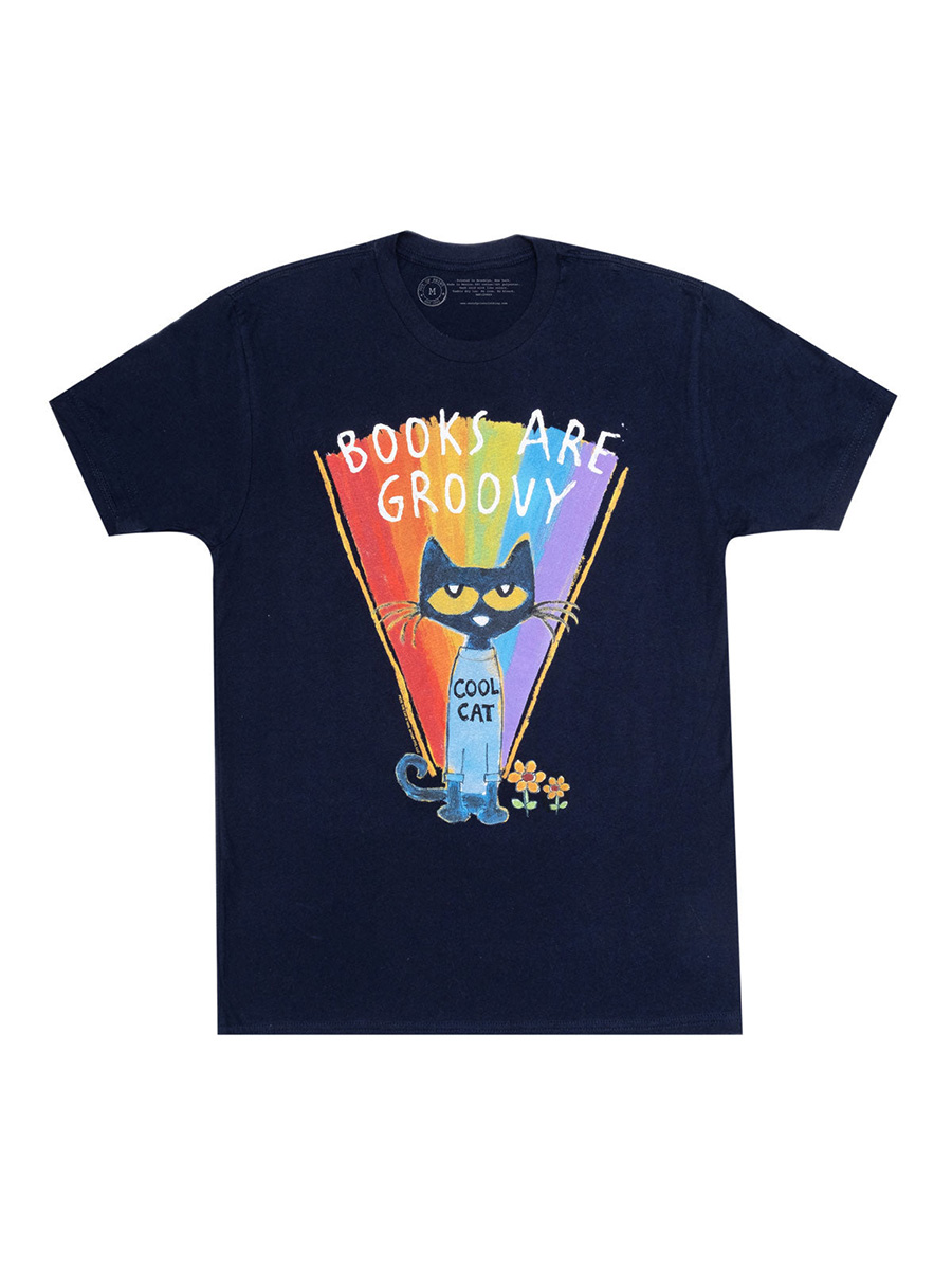 Pete the Cat: Books Are Groovy Unisex T-Shirt M