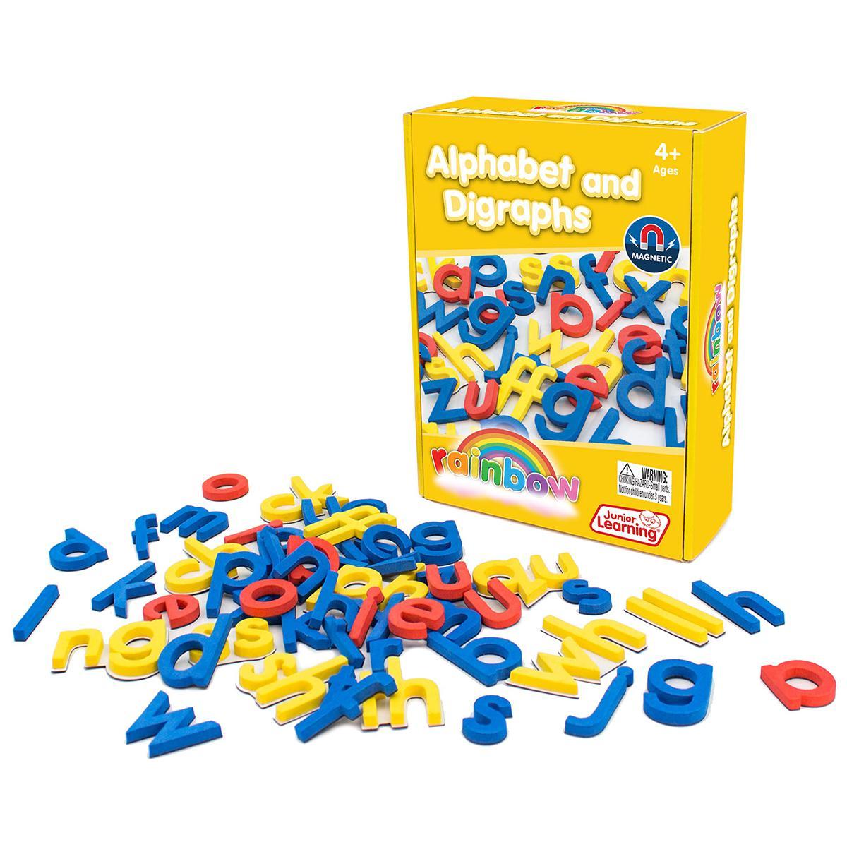  Magnetic Rainbow Alphabet &amp; Digraphs 