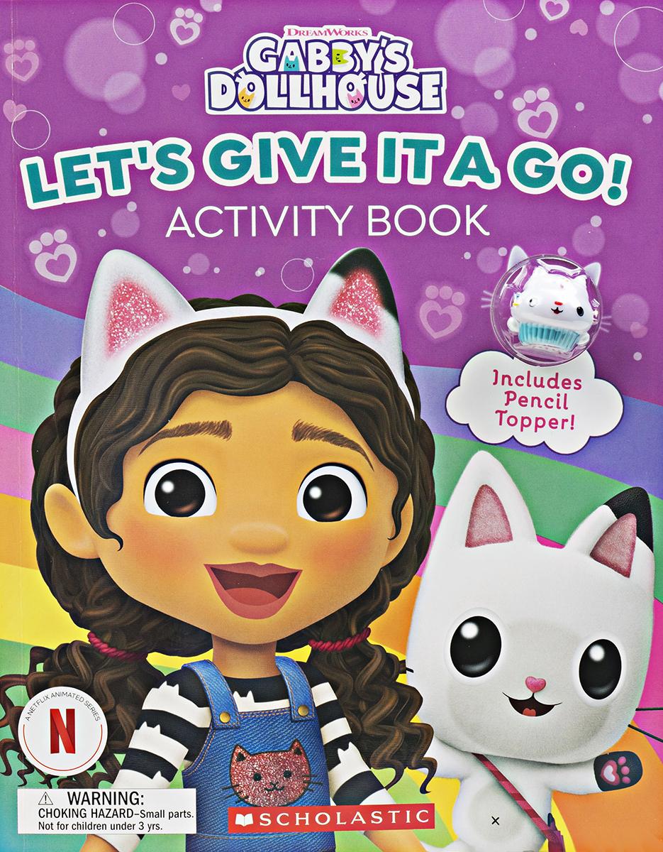 Gabby's Dollhouse: Let's Give It a Go! Activity Book with Pencil Topper