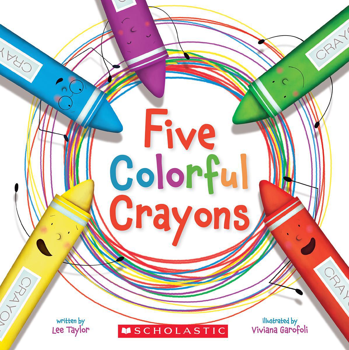  Five Colorful Crayons 