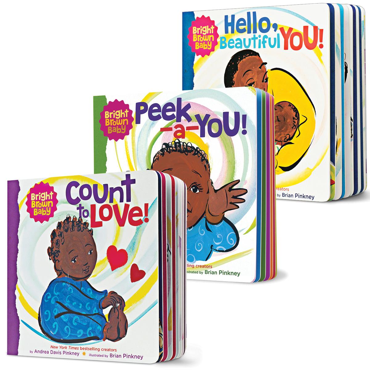  Bright Brown Baby Board Book 3-Pack 