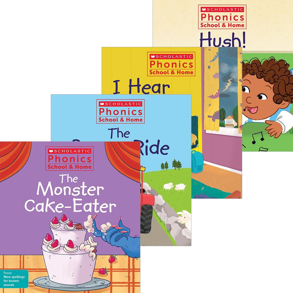 Scholastic Phonics School &amp; Home Fiction Complete Library Pack 