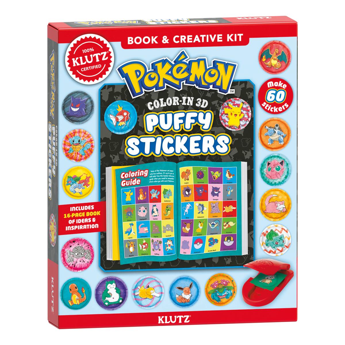  Klutz Pokémon Color-In 3D Puffy Stickers 
