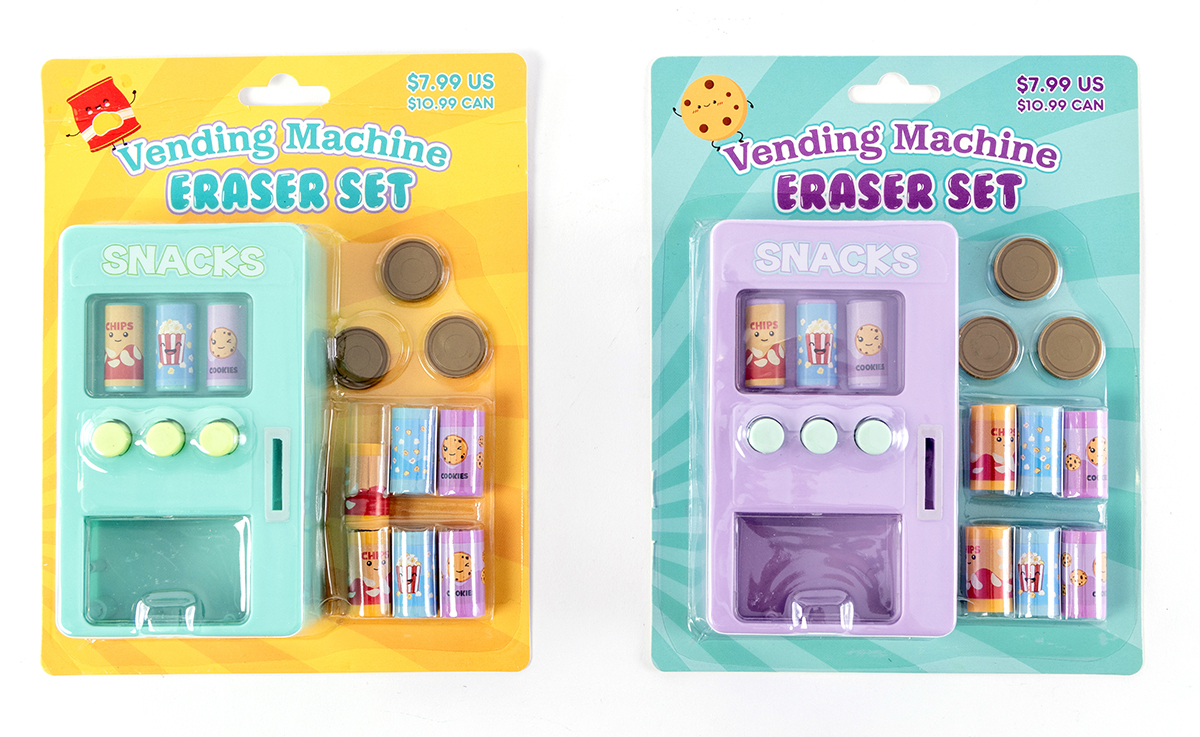 Vending Machine Eraser Set