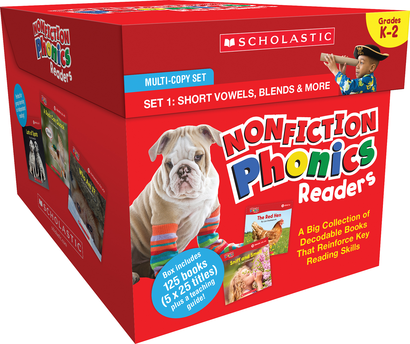 Nonfiction Phonics Readers Set 1: Short Vowels, Blends & More