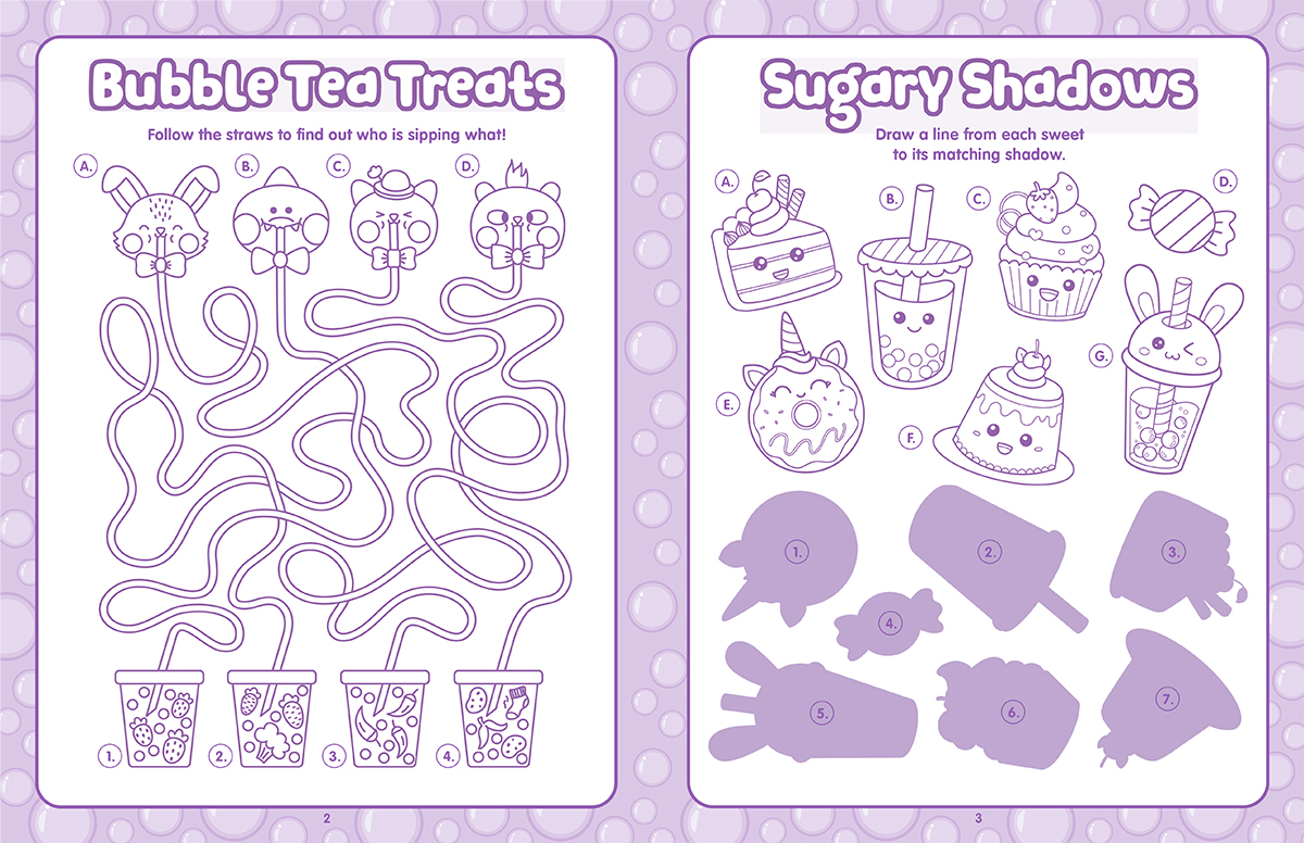 Bubble Tea Activity Book with Squishy
