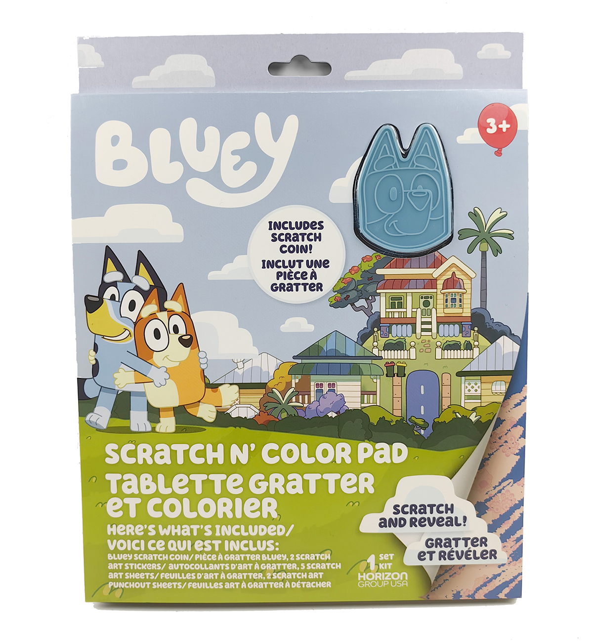 Bluey: Scratch N' Color Pad - Tablette Gratter et colorier