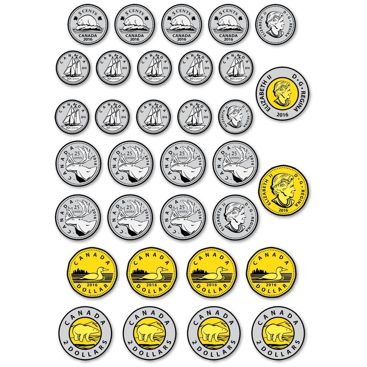  Magnetic Canadian Coins 