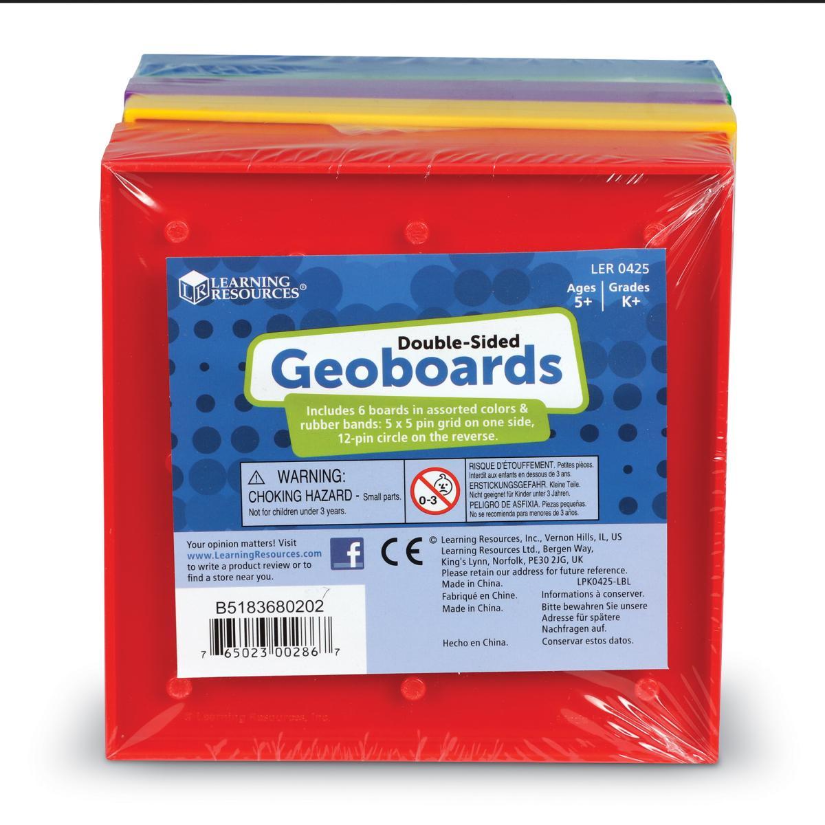 Double-Sided Rainbow Geoboards 