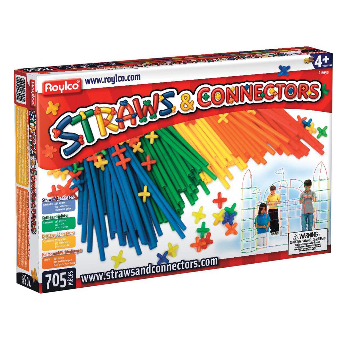  Straws &amp; Connectors Creative Building Sets (705 Pieces) 