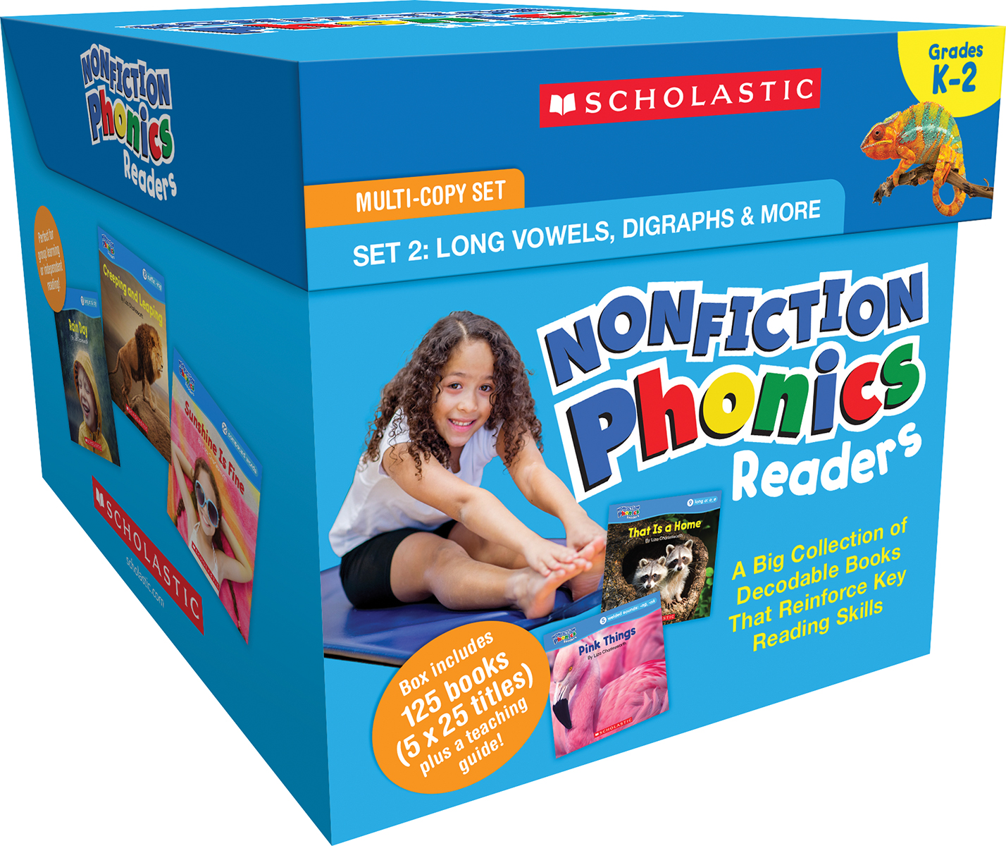  Nonfiction Phonics Readers Set 2: Long Vowels, Digraphs &amp; More 