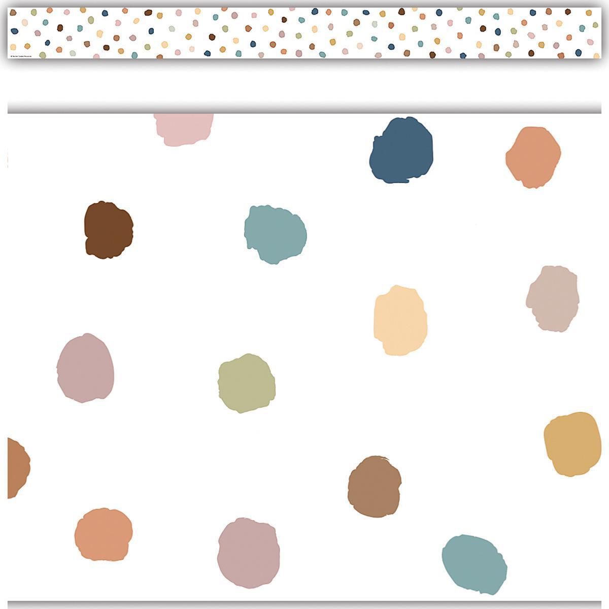 Everyone is Welcome Painted Dots Border Trimmer
