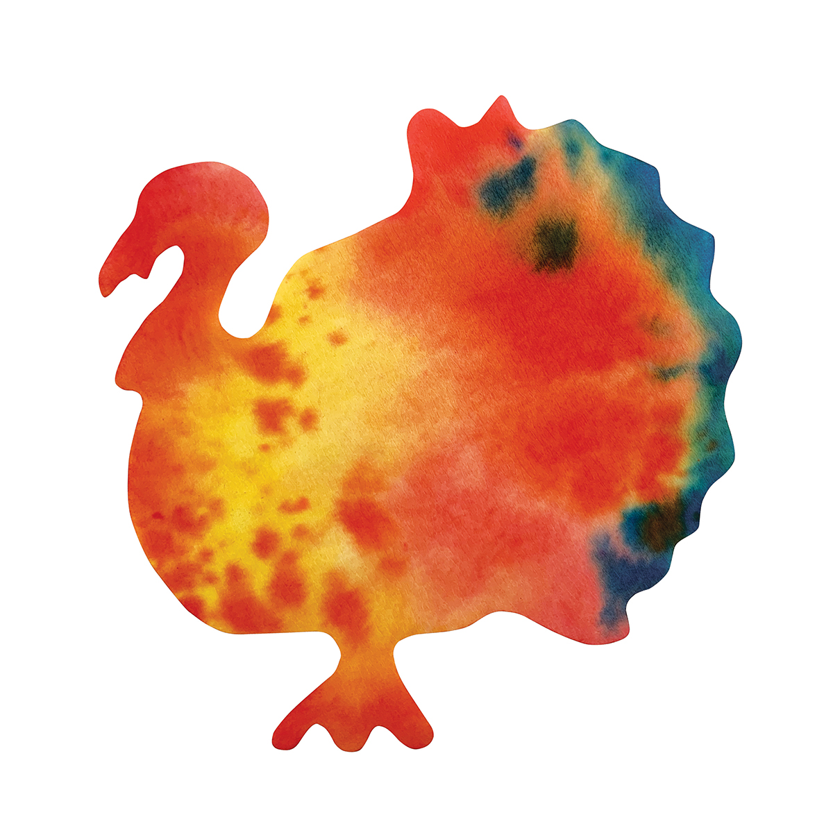 Color Diffusing Paper: Turkeys