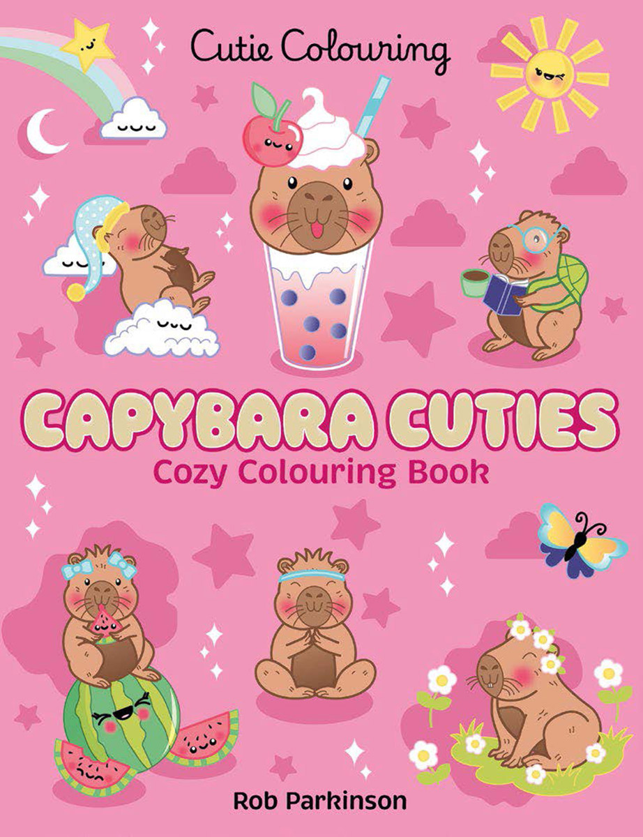  Capybara Cuties: Cozy Colouring Book 