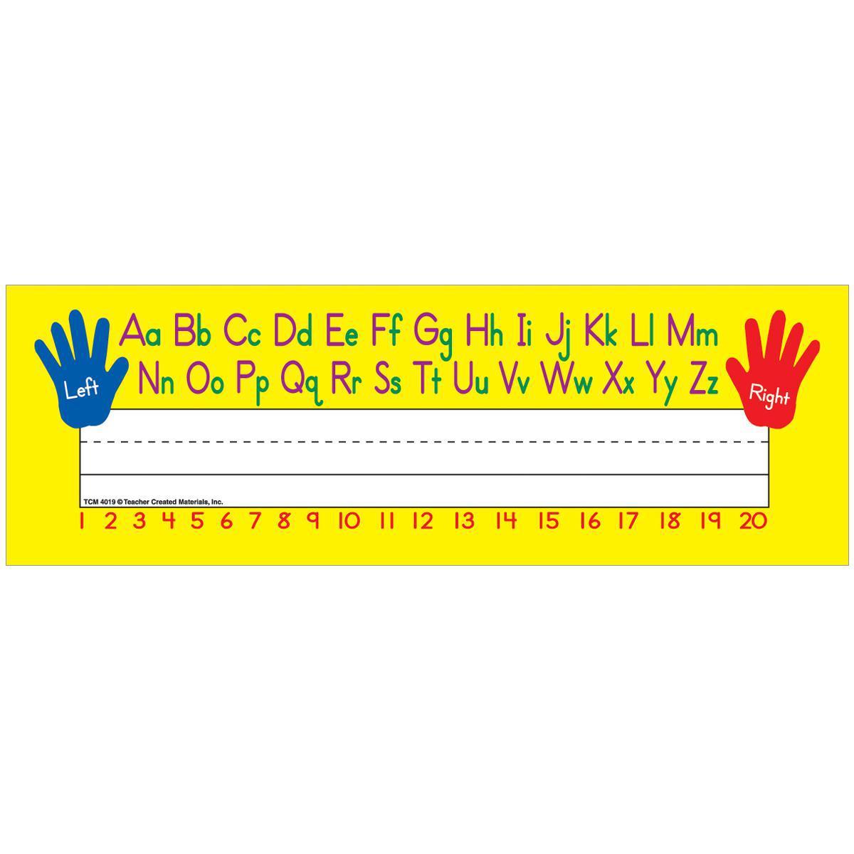 Flat Name Plates: Left/Right Alphabet