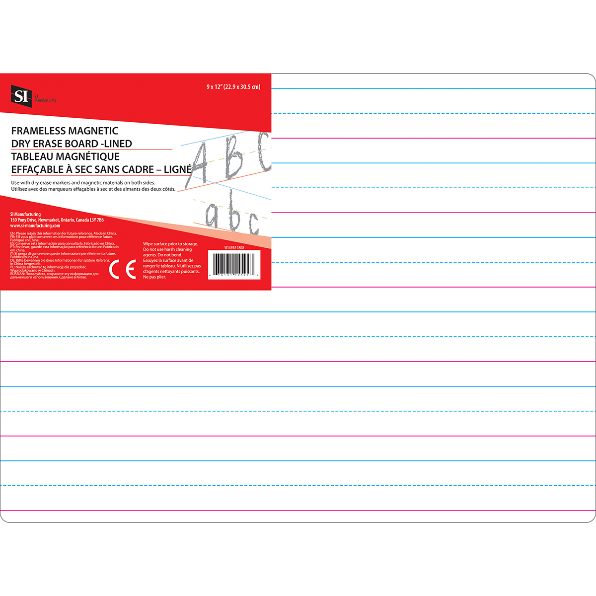 Magnetic Dry Erase Board Blank/Lined 10-Pack