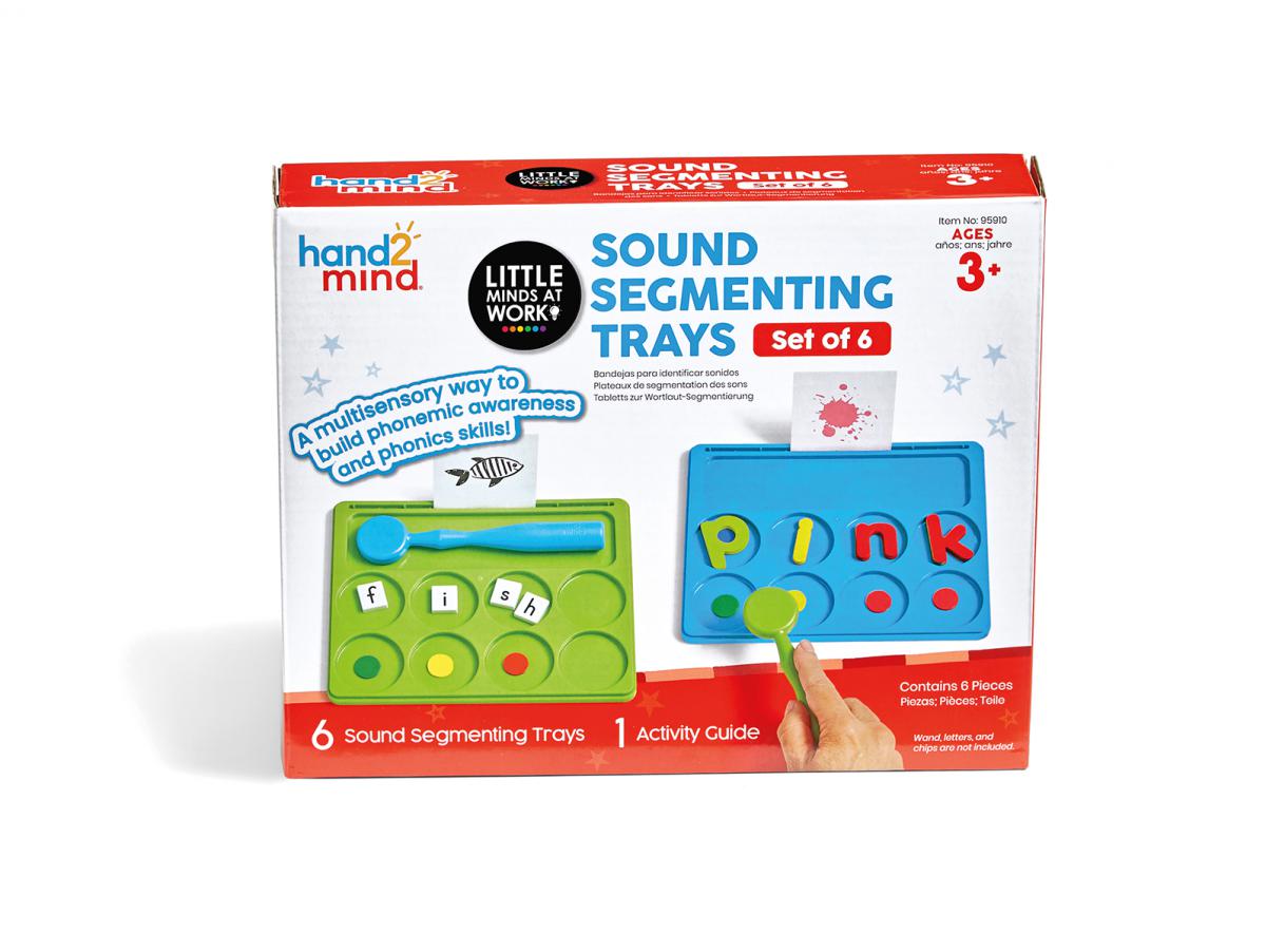 Little Minds at Work: Sound Segmenting Trays, Set of 6 