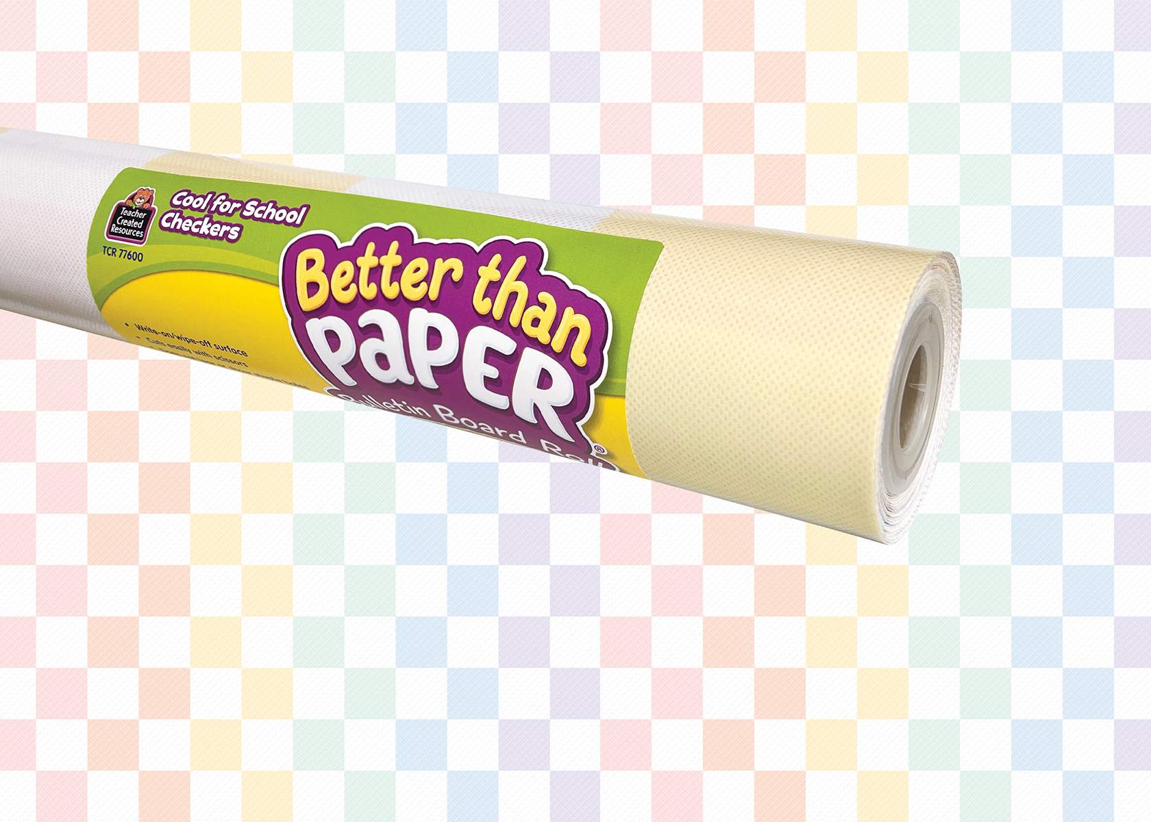 Better Than Paper Bulletin Board Roll: Cool for School Checkers