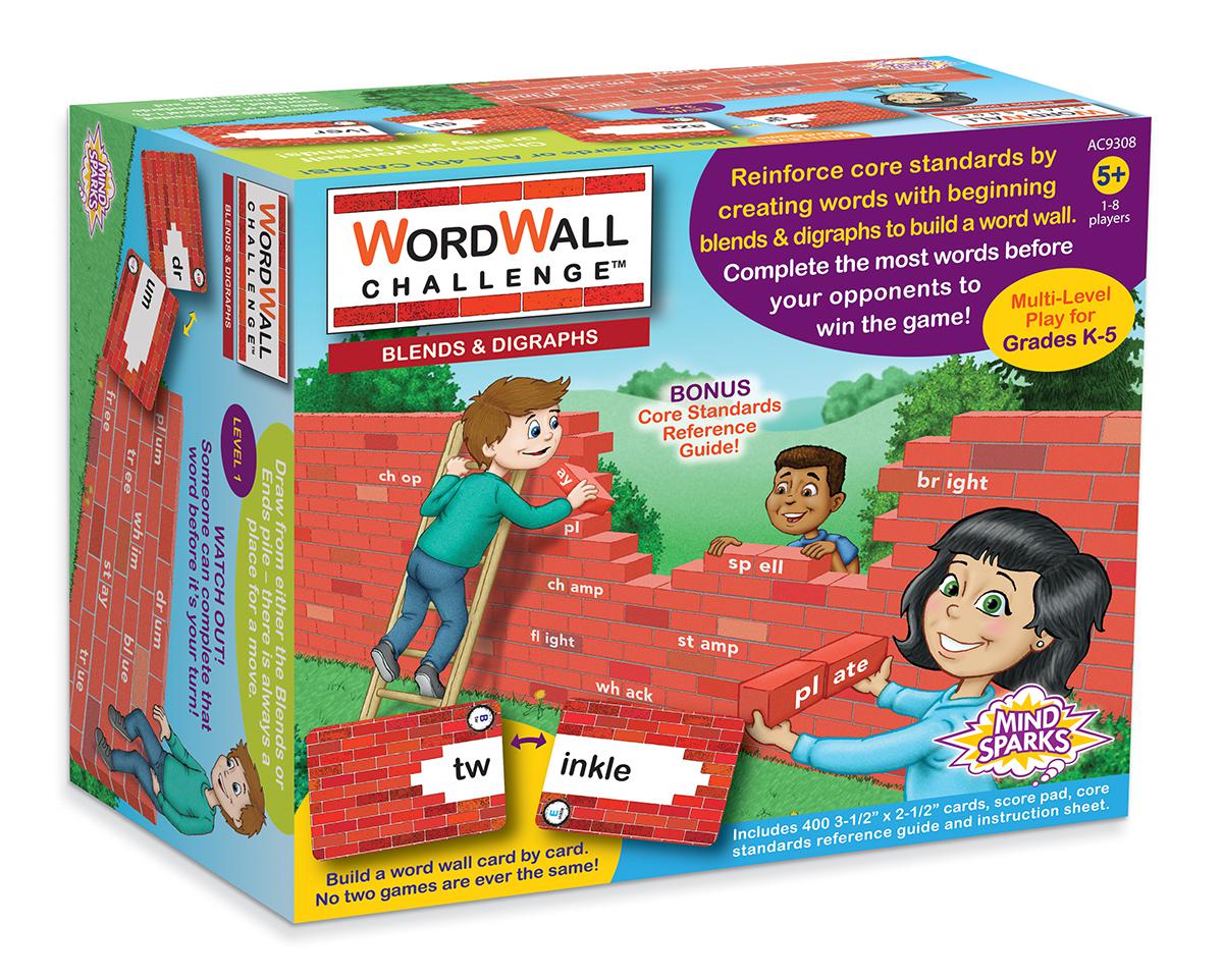  Mind Sparks WordWall Challenge Card Game: Blends &amp; Digraphs 