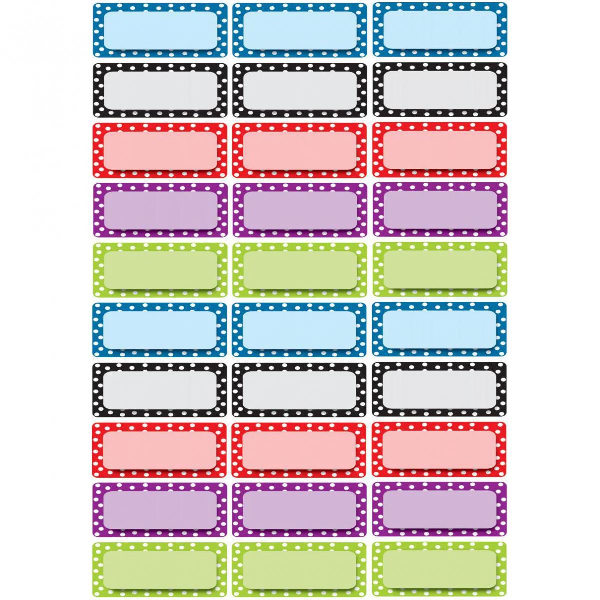  Magnetic Name Plates- Small Colour Dots 