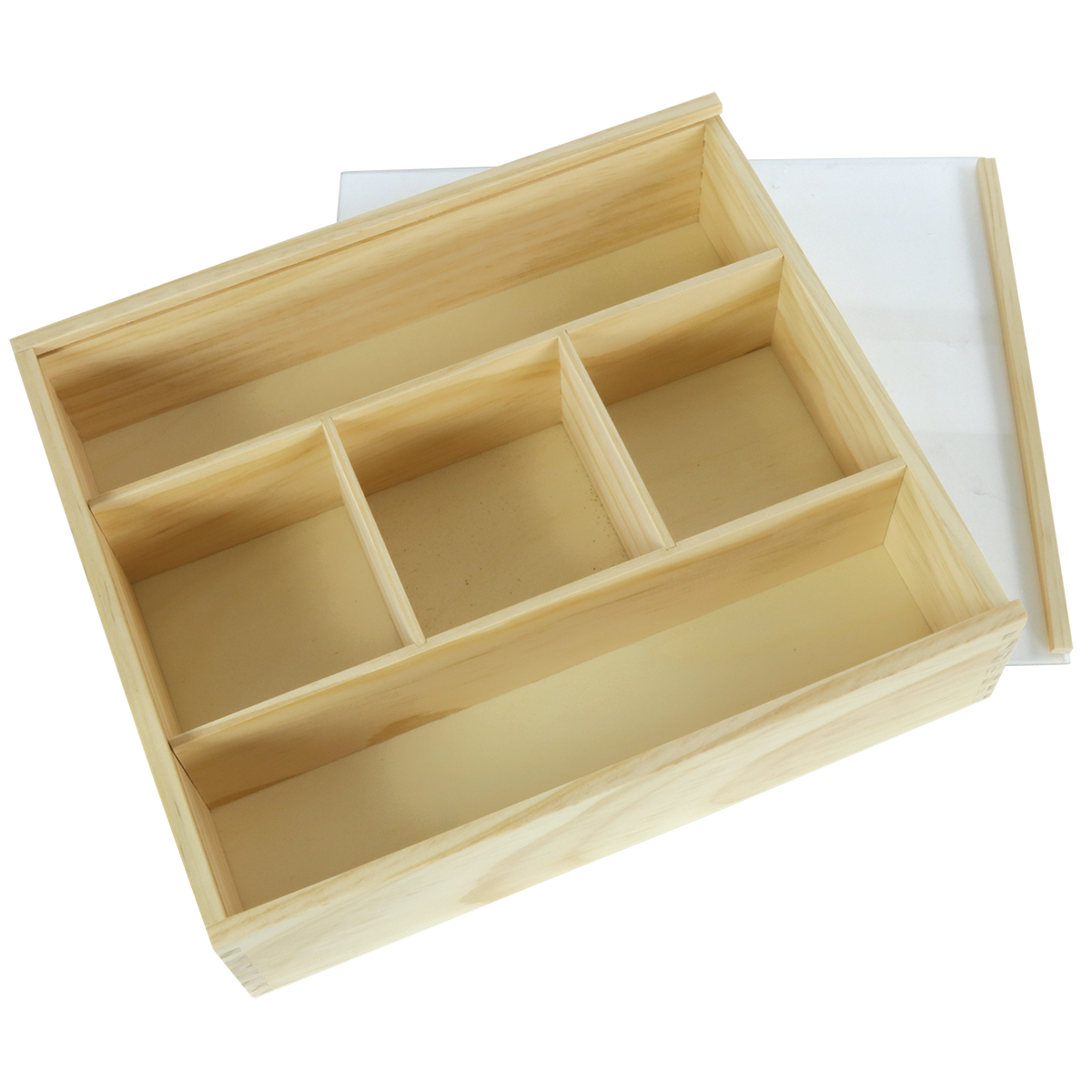 Deep Wooden Sorting Box with Transparent Lid