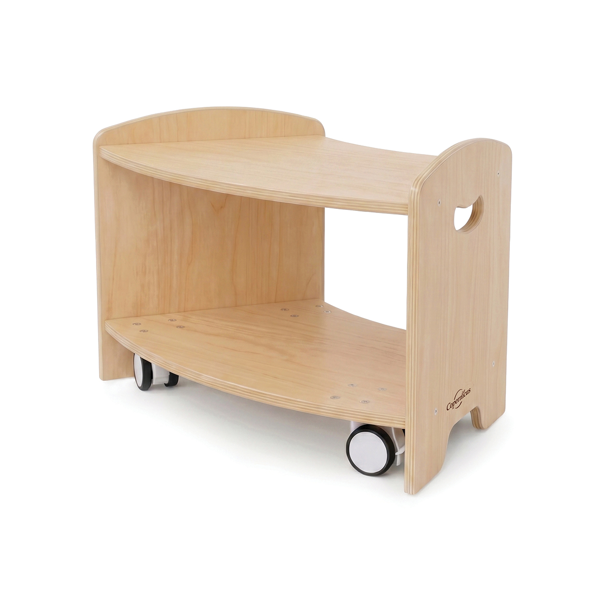 Seoras 1-Level 45 Degree Curved Corner Shelf with Casters
