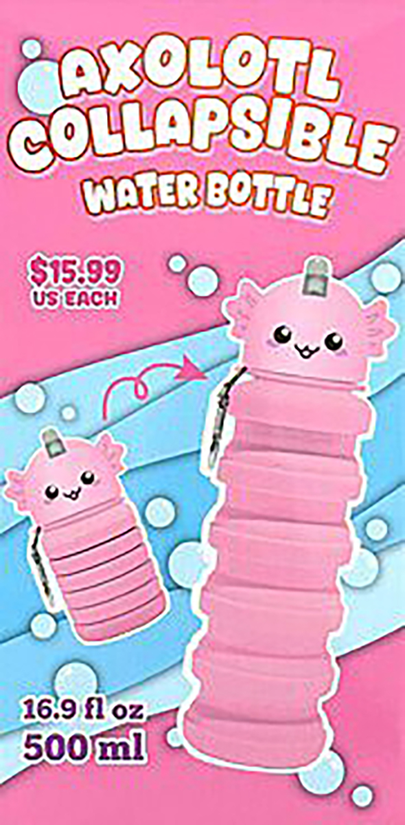  Axolotl Collapsible Water Bottle 