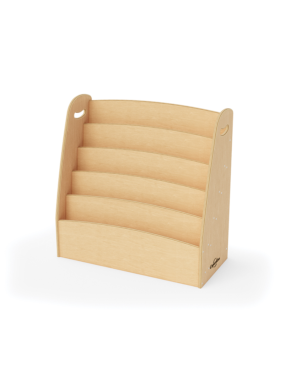 Seoras 5-Shelf Book Display - Premium Model (Solid Kickplate)