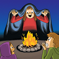 (PDF) July, Week 1 (Tuesday) Stories Around the Campfire - Ghostly Shadow-Puppet Fun Activity